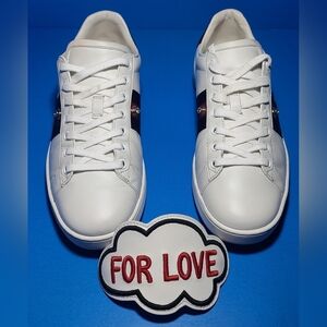 GUCCI BLIND FOR LOVE WOMENS PATCH SNEAKERS LOW TOPS SHOES